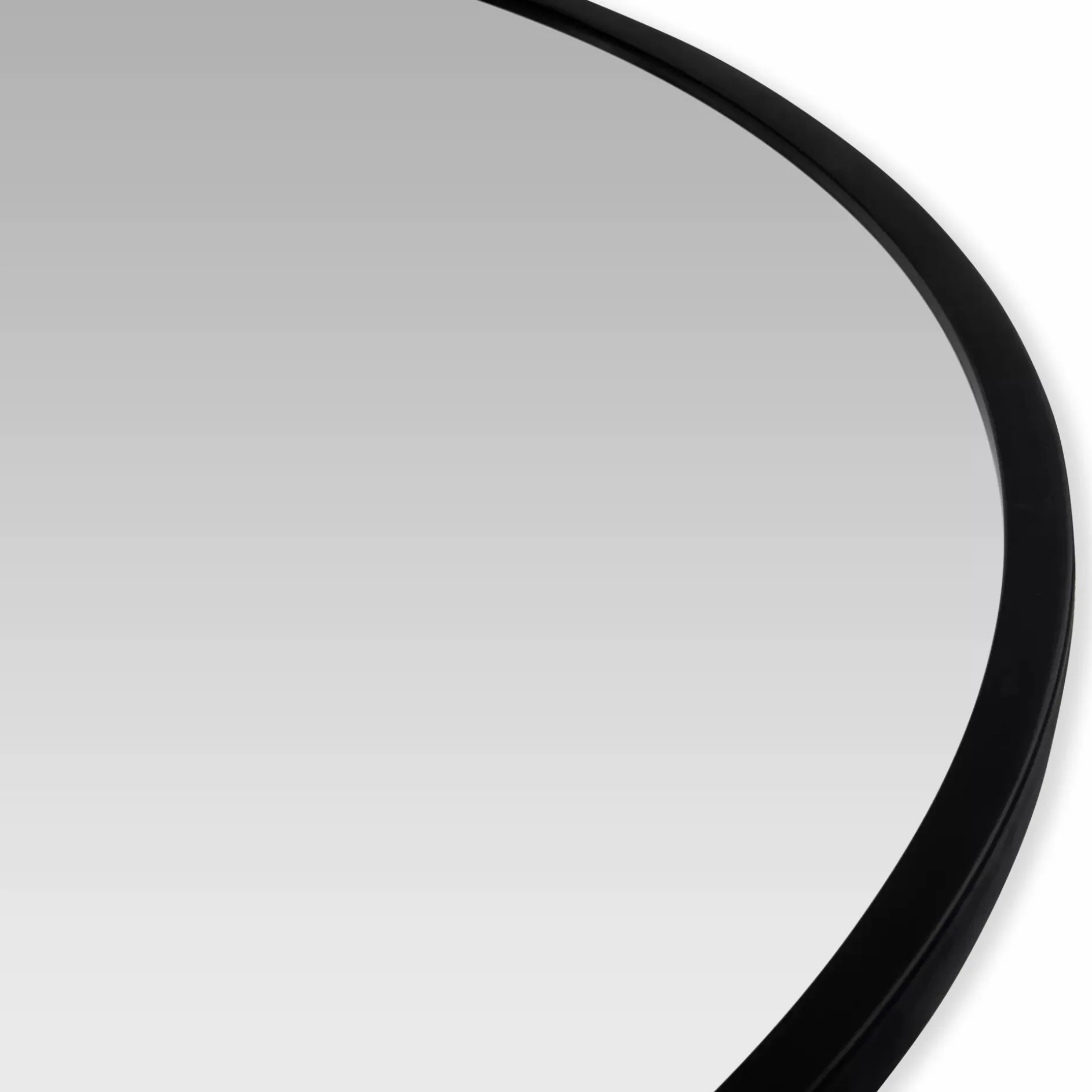 Sun - Round mirror with black frame