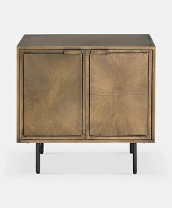 Sunburst - Antique Brass Nightstand
