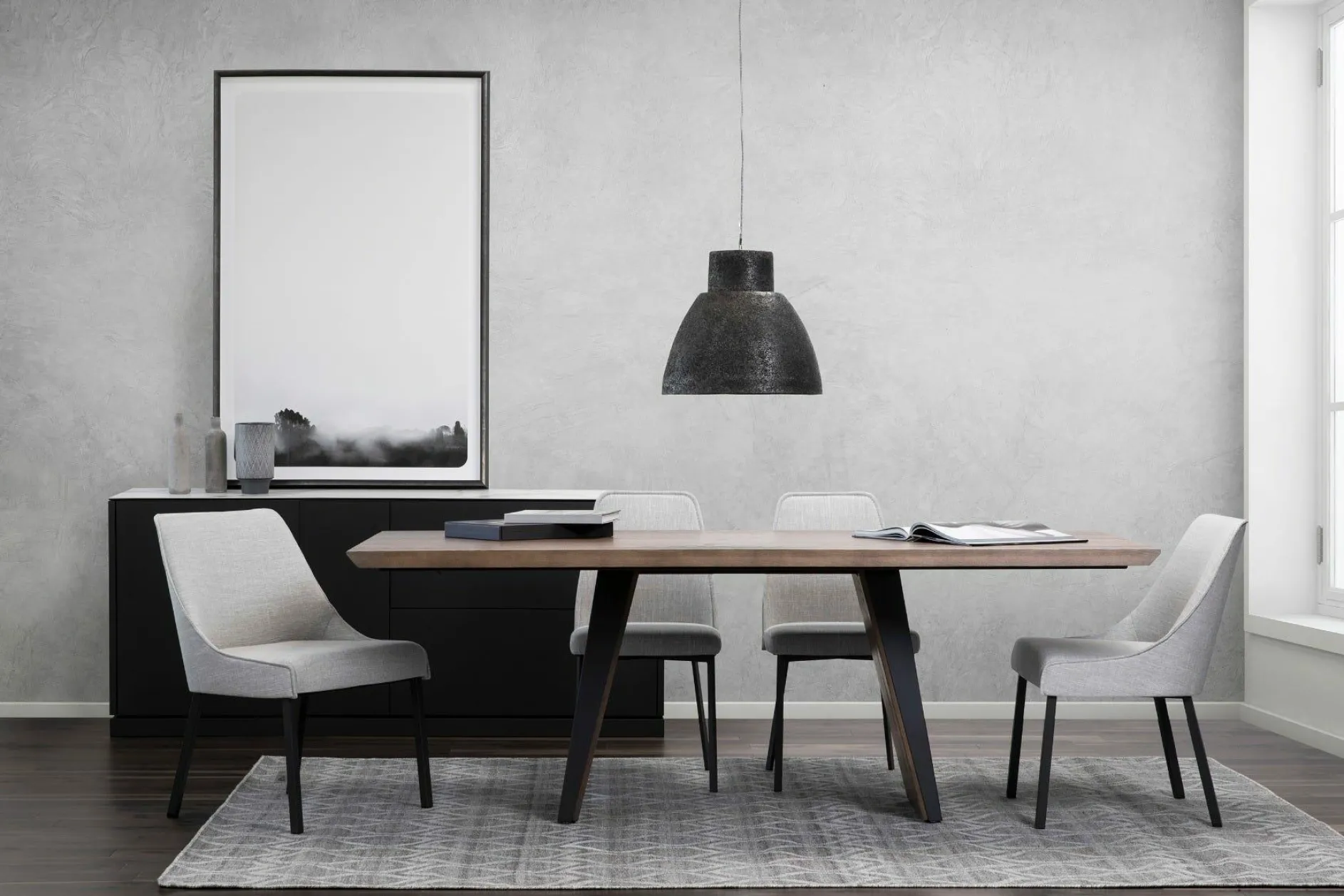 Timeless - Table with Wooden Top by Trica