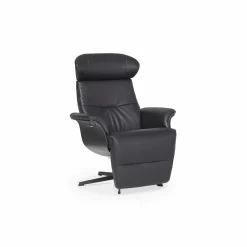 Timeout - Leather Reclining Armchair with Integrated Footrest by Conform