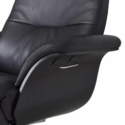Timeout - Leather Reclining Armchair with Integrated Footrest by Conform