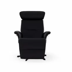 Timeout - Leather Reclining Armchair with Integrated Footrest by Conform