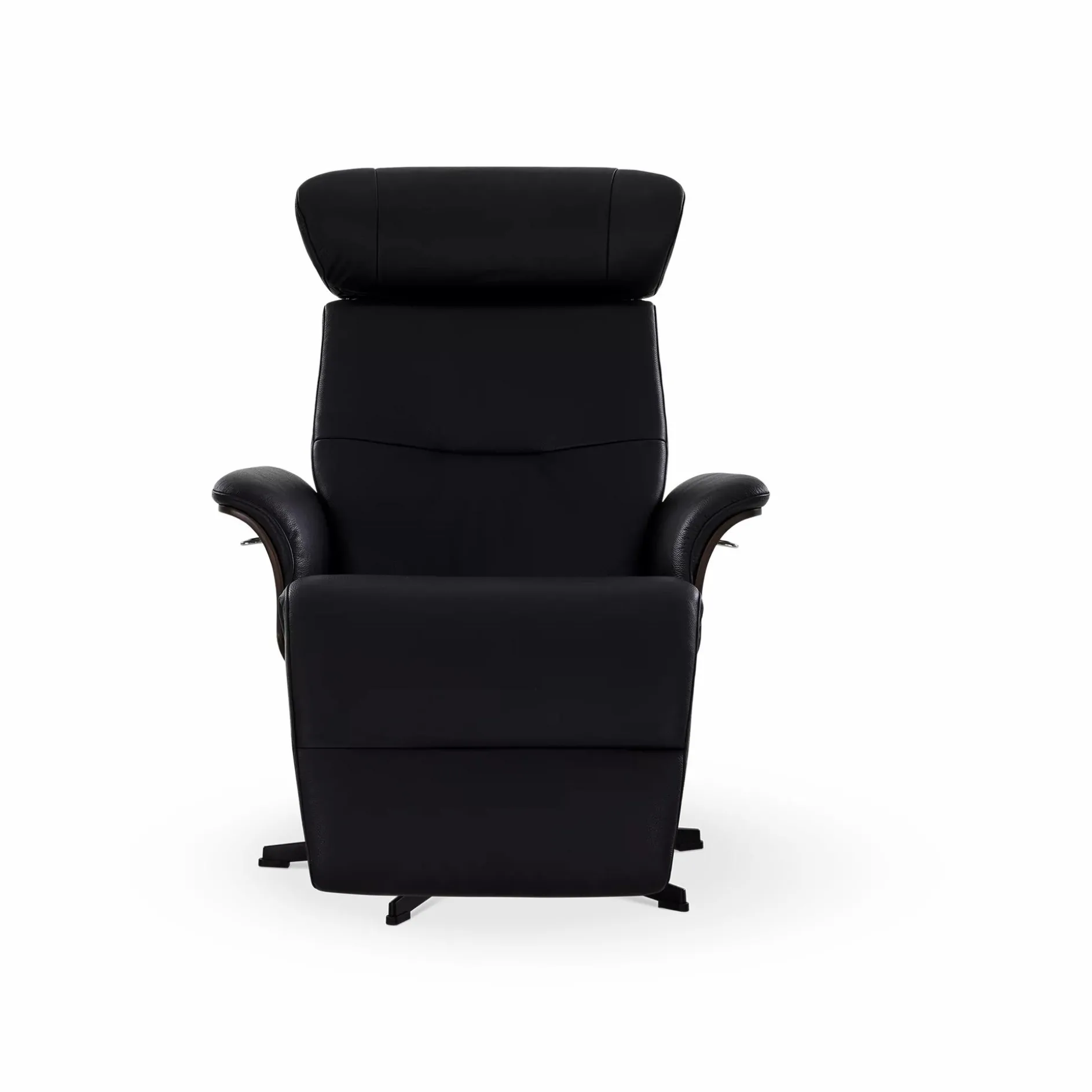 Timeout - Leather Reclining Armchair with Integrated Footrest by Conform