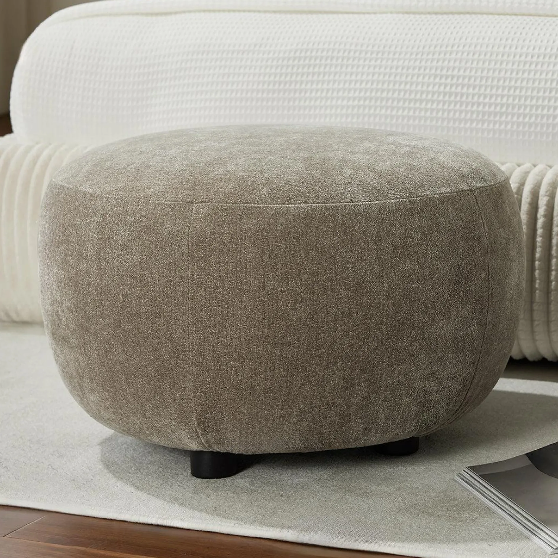 Tresor - Fabric Upholstered Ottoman by Miki Ferrari