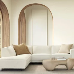 Trevis - Fabric-Upholstered Sectional Sofa by Furninova
