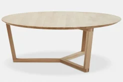 Tripod - Varnished Oak Coffee Table by Ethnicraft