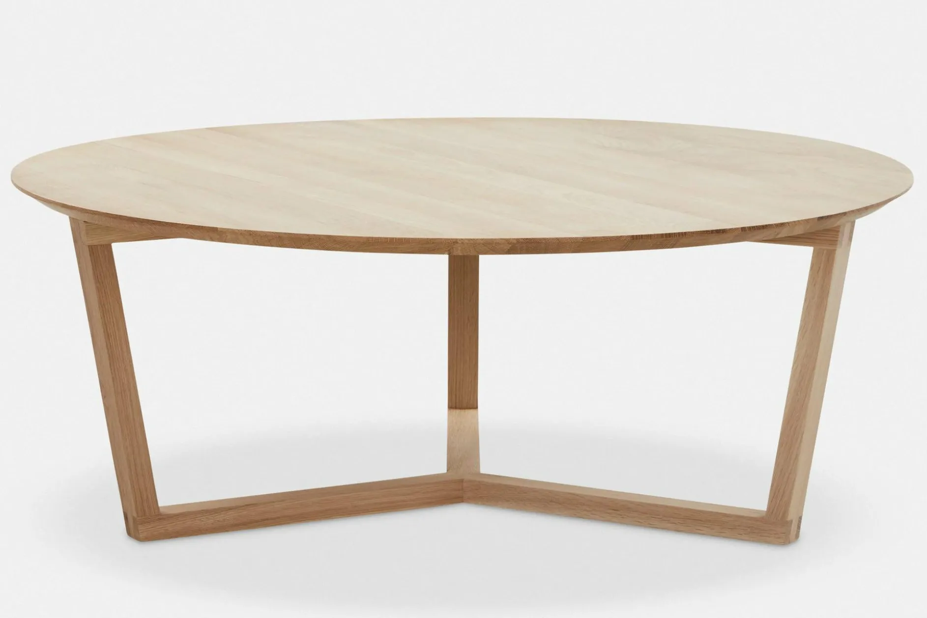Tripod - Varnished Oak Coffee Table by Ethnicraft