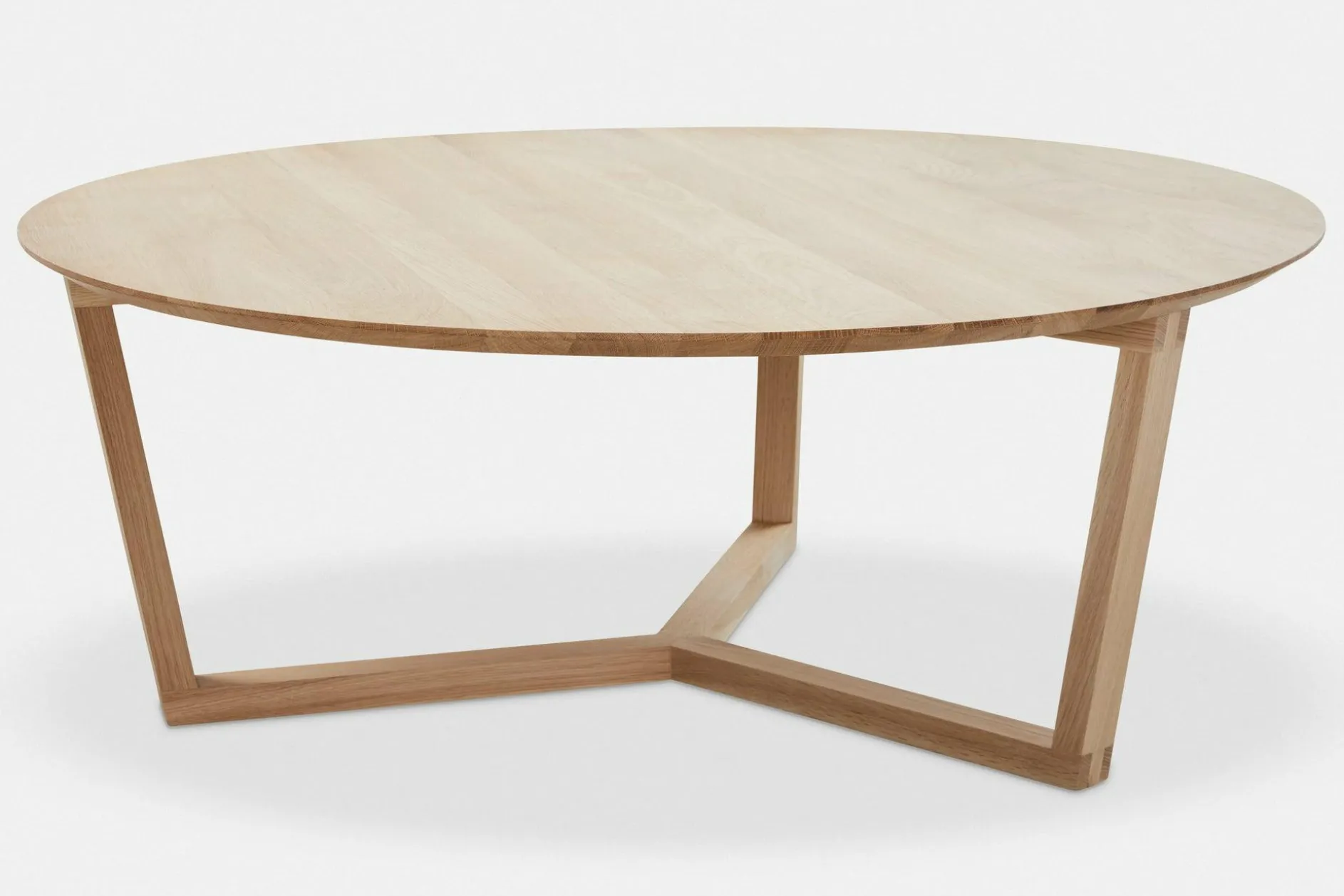 Tripod - Varnished Oak Coffee Table by Ethnicraft
