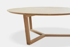 Tripod - Varnished Oak Coffee Table by Ethnicraft