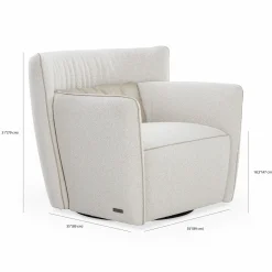 Tulip - Bouclé Fabric Swivel Chair by Gamma