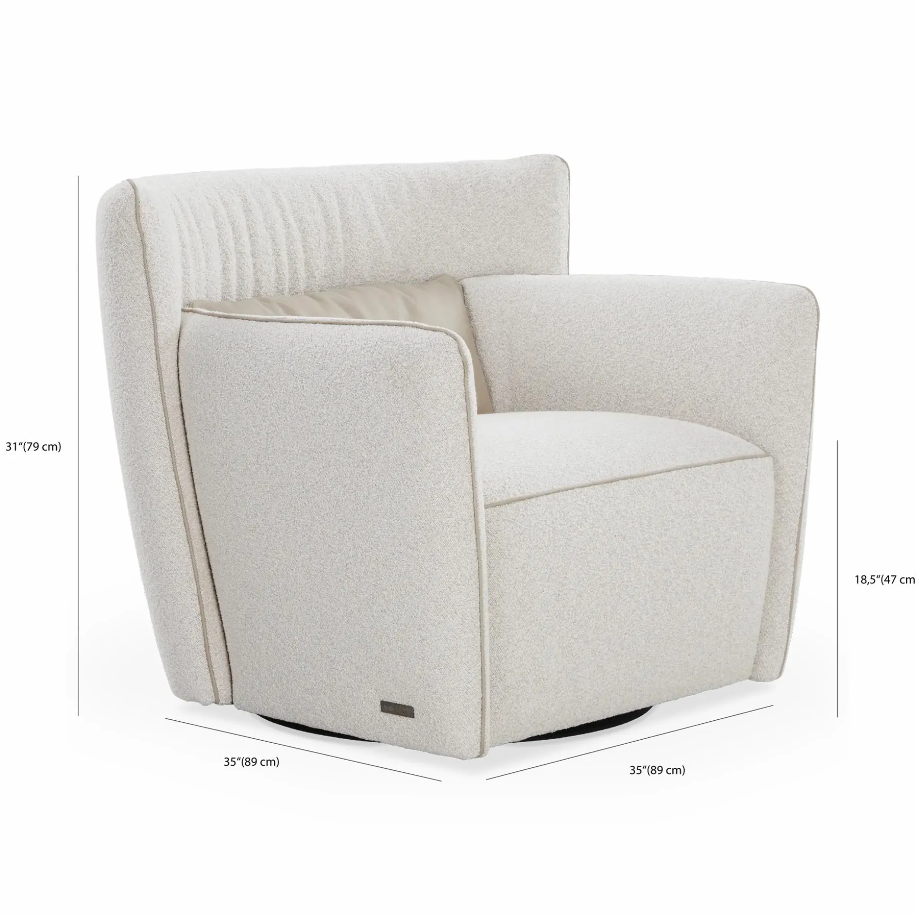 Tulip - Bouclé Fabric Swivel Chair by Gamma