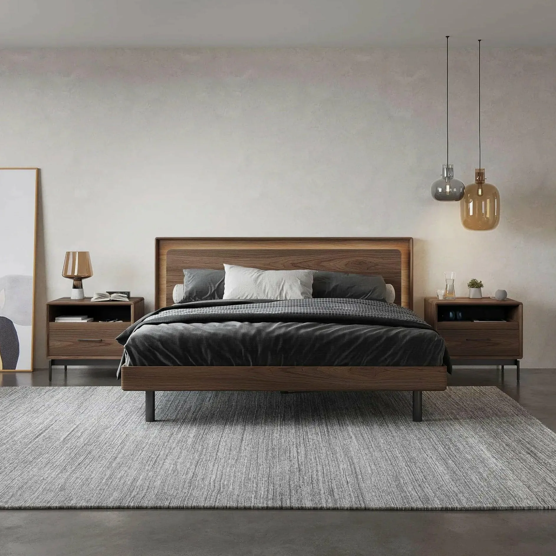 Up-Linq - Bed with Integrated Lighting by BDI
