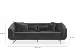 Veera - Velvet 3-Seater Sofa