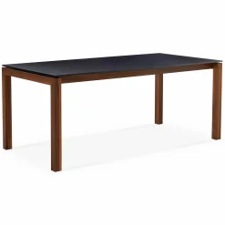 Vinci - Glass Top & Wood Base Dining Table by Mobican
