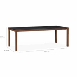 Vinci - Glass Top & Wood Base Dining Table by Mobican