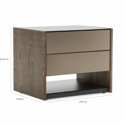 Vision - Oak Wood Nightstand by Trica