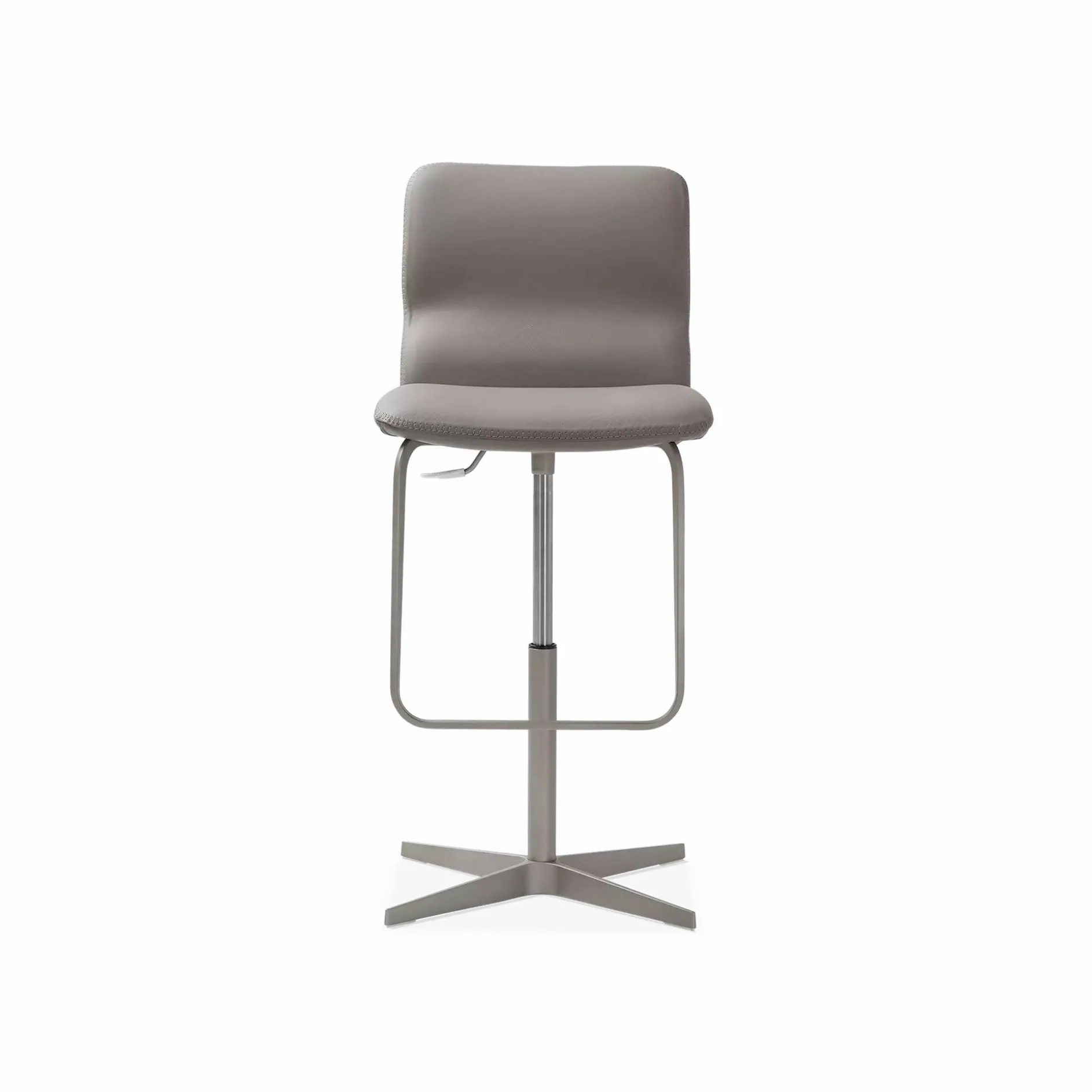 Vito - Adjustable Leather Stool by Cattelan Italia
