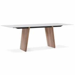 Volare - Wood and Porcelain Dining Table by Trica